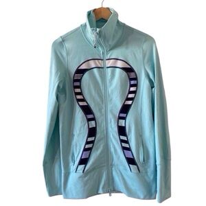 Lululemon Athletica Define Jacket | Size 8 | Mint Blue | Oversized Logo